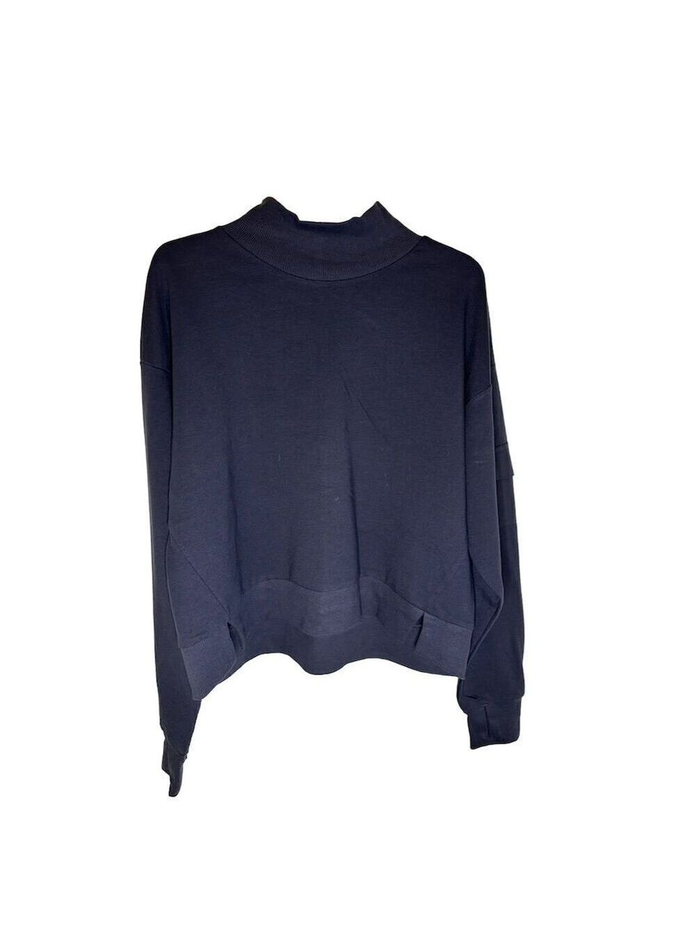 All in Motion Women's M Blue Balloon Sleeve Turtleneck Sweatshirt